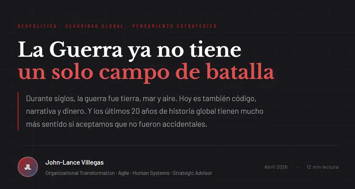 La Guerra ya no tiene solo un campo de batalla